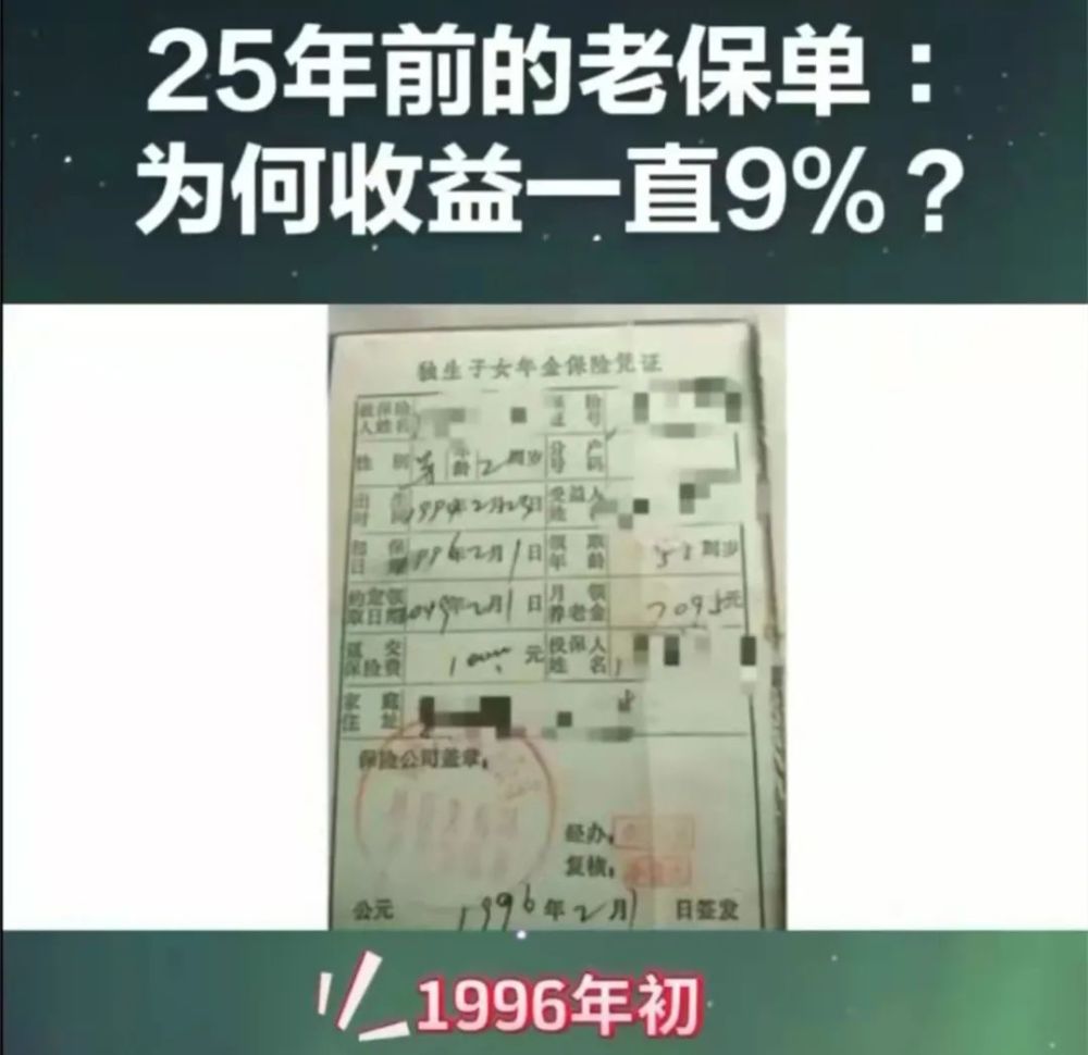 25年前的年金险保单曝光，为什么收益高达9％至终身？-PLB