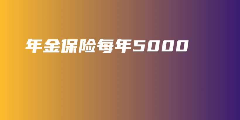 年金保险每年5000-PLB