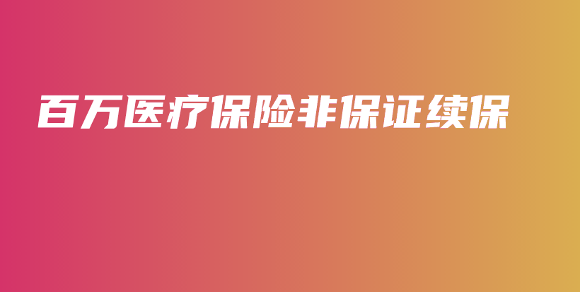 百万医疗保险非保证续保-PLB