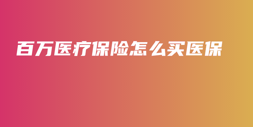 百万医疗保险怎么买医保-PLB