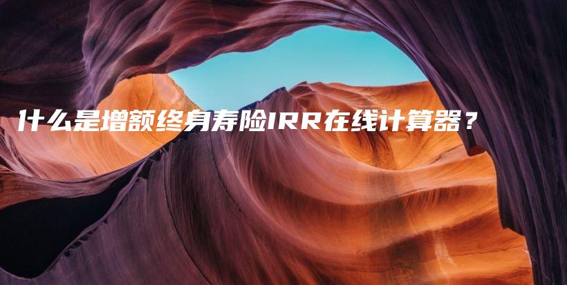 什么是增额终身寿险IRR在线计算器？-PLB