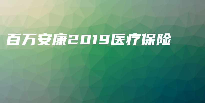 百万安康2019医疗保险-PLB