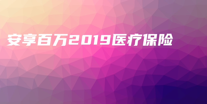 安享百万2019医疗保险-PLB