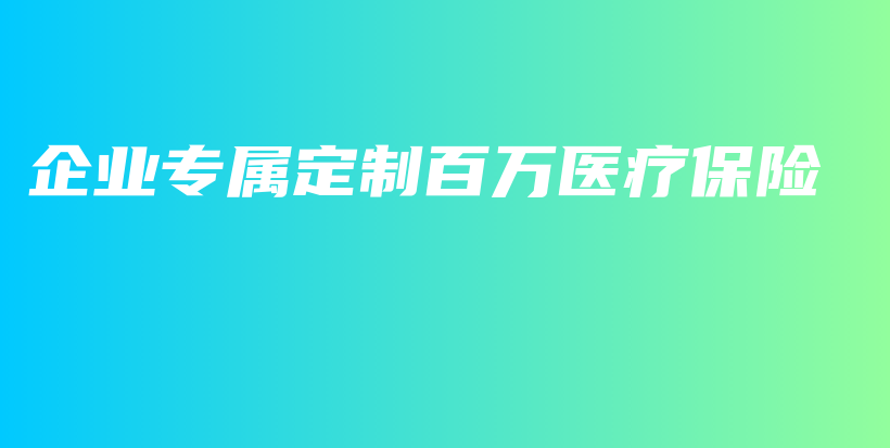 企业专属定制百万医疗保险-PLB