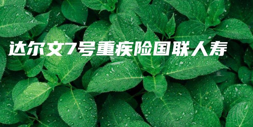 达尔文7号重疾险国联人寿-PLB