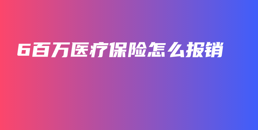 6百万医疗保险怎么报销-PLB