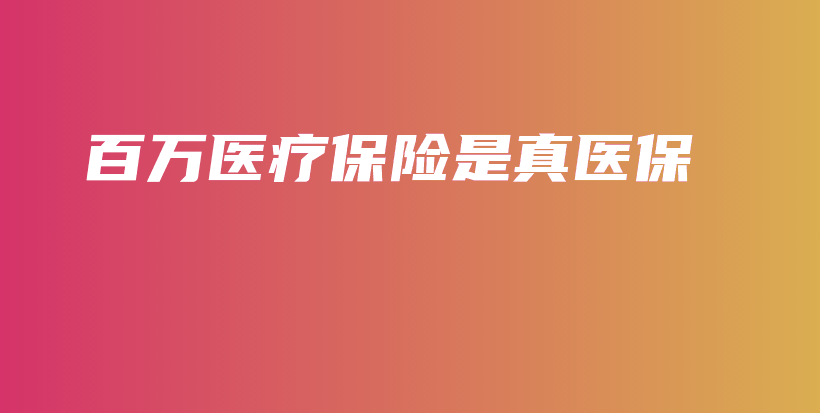 百万医疗保险是真医保-PLB