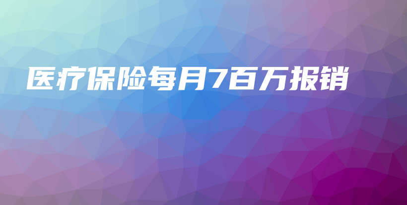 医疗保险每月7百万报销-PLB