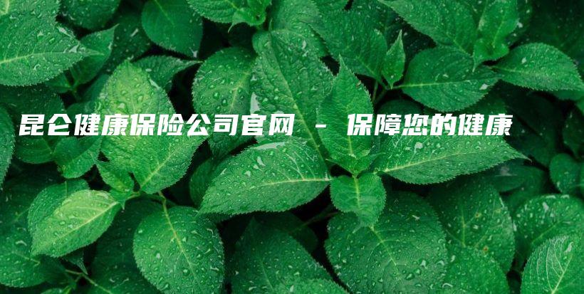 昆仑健康保险公司官网 – 保障您的健康-PLB