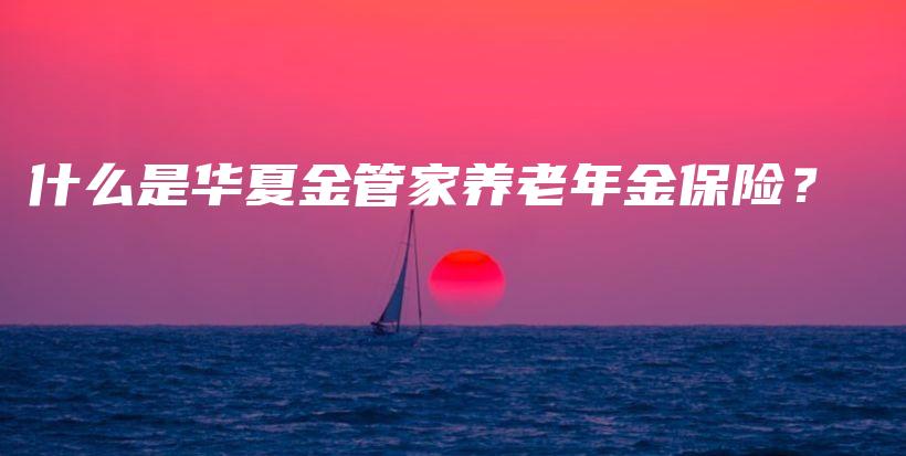 什么是华夏金管家养老年金保险？-PLB