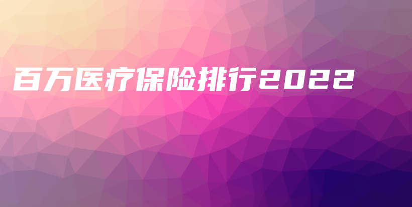 百万医疗保险排行2022-PLB