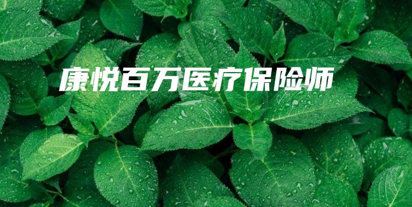 康悦百万医疗保险师-PLB