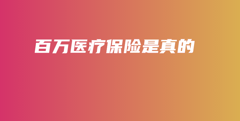 百万医疗保险是真的-PLB