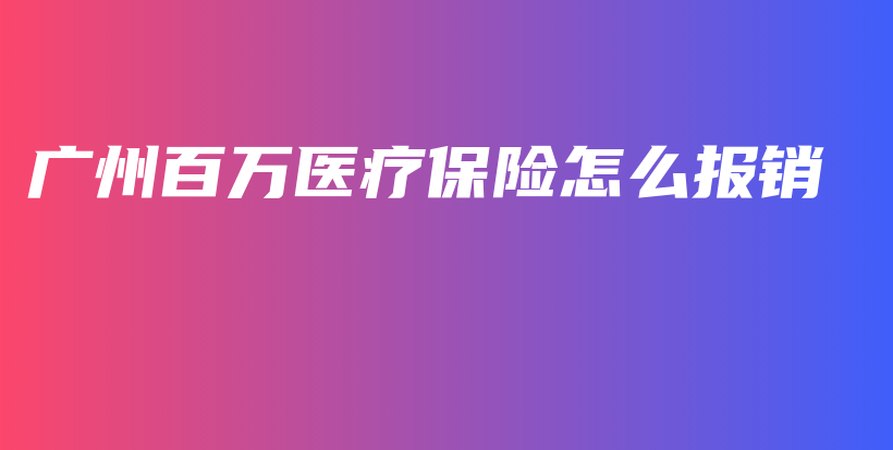 广州百万医疗保险怎么报销-PLB