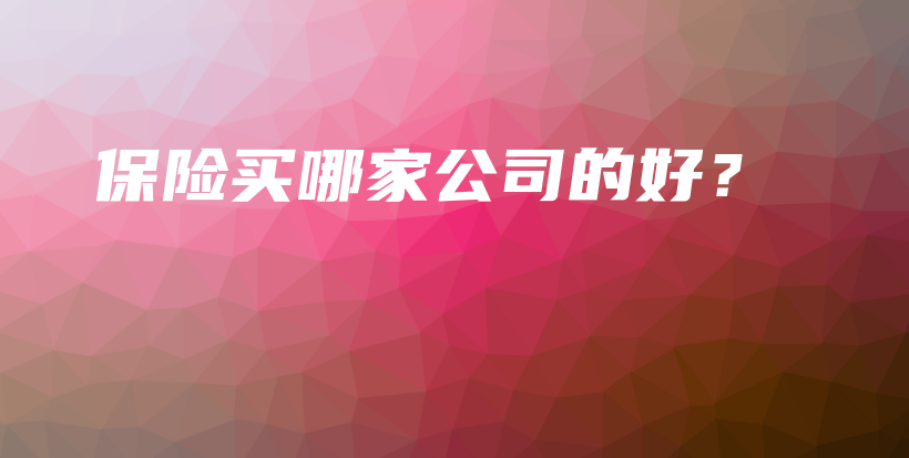 保险买哪家公司的好？-PLB