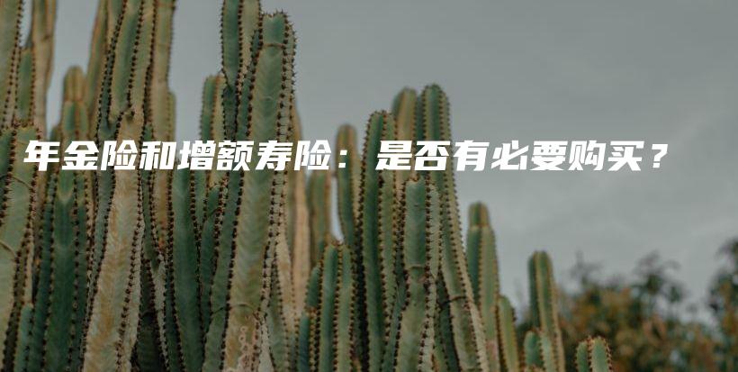 年金险和增额寿险：是否有必要购买？-PLB