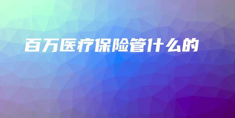 百万医疗保险管什么的-PLB