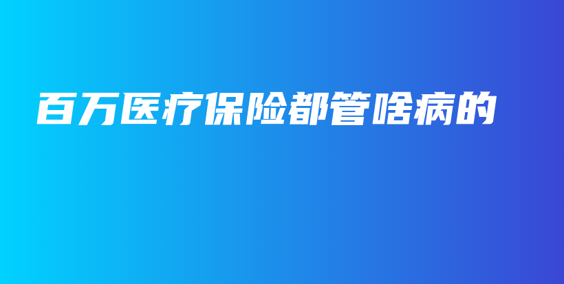 百万医疗保险都管啥病的-PLB